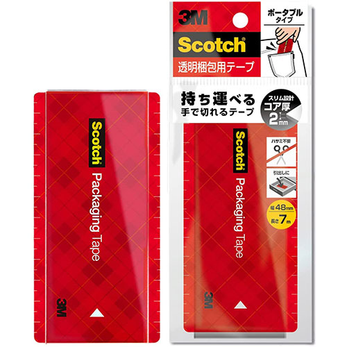 【10個セット】 3M Scotch スコッチ 透明梱包用テープ ポータブル 7m 3M-3852FLT-RDX10