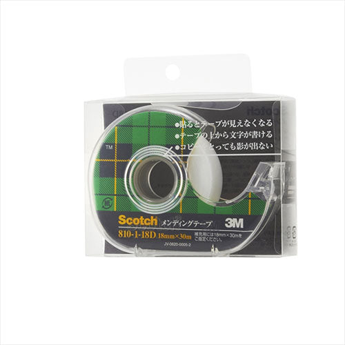 【10個セット】 3M Scotch スコッチ メンディングテープ 18mm ディスペンサー付 3M-810-1-18DX10