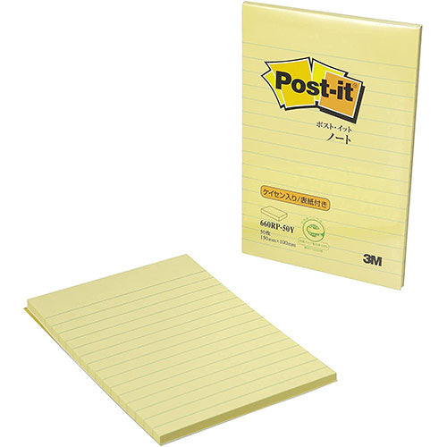 【10個セット】 3M Post-it ポストイット 再生紙 ノート 罫線入 3M-660RP-50YX10