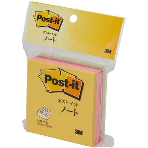 【10個セット】 3M Post-it ポストイット カラーキューブ レギュラー スクェア 3M-CN-33X10