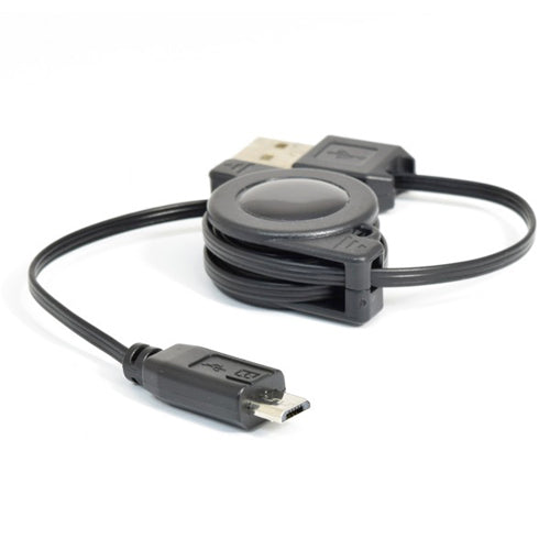 【20個セット】 日本トラストテクノロジー 巻取り式microUSBケーブル (ブラック) KCUSBMICROX20