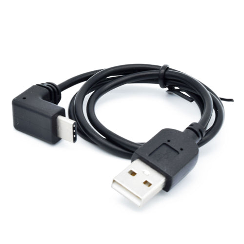 【10個セット】 日本トラストテクノロジー 3.0A急速充電/通信対応 垂直L型TypeCケーブル (ブラック) JSC-008BKX10