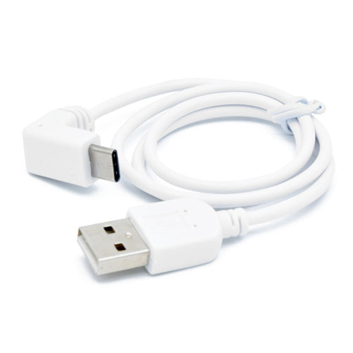 【10個セット】 日本トラストテクノロジー 3.0A急速充電/通信対応 垂直L型TypeCケーブル (ホワイト) JSC-008WHX10
