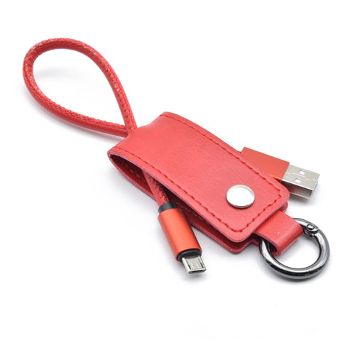 【10個セット】 日本トラストテクノロジー キーケース型microUSBケーブル (レッド) KCMU-RDX10