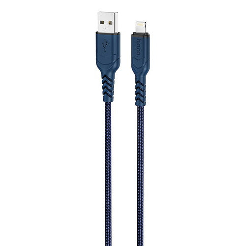 【10個セット】 日本トラストテクノロジー JTT hoco X59 ANTI-BENDING iOSケーブル ブルー X59-ANTBIC-BLX10