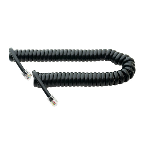 【10個セット】 ミヨシ 受話器用カールコード 0.3m クロス結線 黒 DC-J403/BKX10