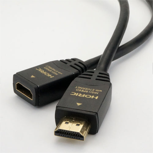 【5個セット】 HORIC HDMI延長ケーブル 0.5m ブラック HDFM05-122BKX5