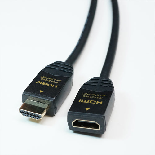 【5個セット】 HORIC HDMI延長ケーブル 0.5m ブラック HDFM05-122BKX5