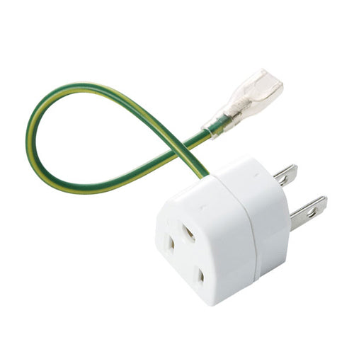 【10個セット】 サンワサプライ 3P→2P変換アダプタ絶縁カバー付き TAP-AD1N TAP-AD1NX10