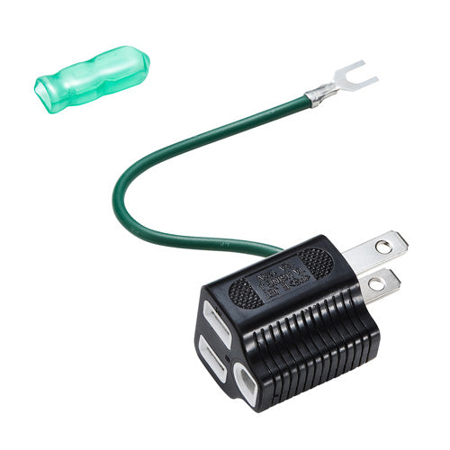 【10個セット】 サンワサプライ 3P→2P変換アダプタ TAP-AD8BKX10