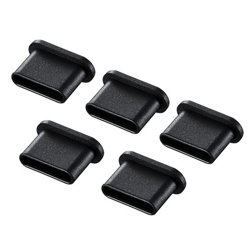 【10個セット】 サンワサプライ タイプCコネクタキャップ TK-CAP6BKX10