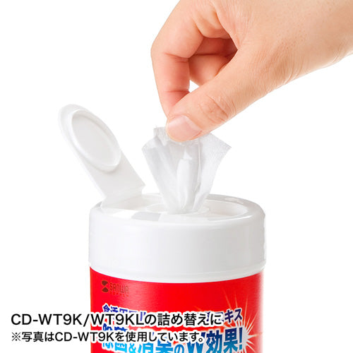 【10個セット】 サンワサプライ OAウェットティッシュ(除菌用) CD-WT9KPX10