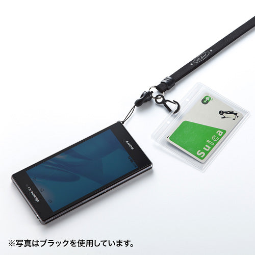 【5個セット】 サンワサプライ ネックストラップ(10mm幅) DG-ST16BLX5