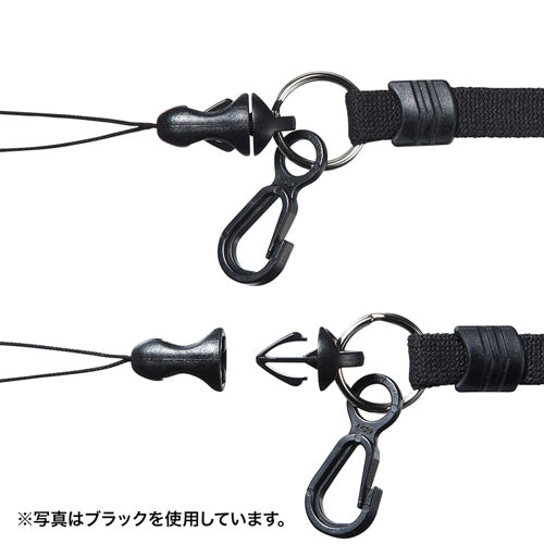 【5個セット】 サンワサプライ ネックストラップ(10mm幅) DG-ST16BLX5