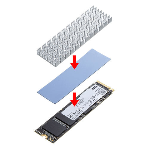 【5個セット】 サンワサプライ M.2 SSD用ヒートシンク TK-HM5SX5