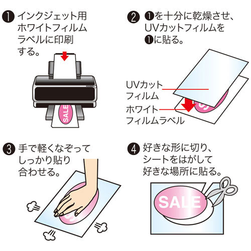 【5個セット】 サンワサプライ キレイにはがせる手作りステッカーキット JP-STK01NX5