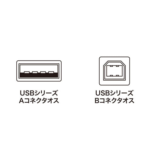 【5個セット】 サンワサプライ USB2.0ケーブル 0.6m ブラック KU20-06BKHK2X5