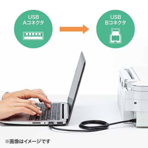 【5個セット】 サンワサプライ USB2.0ケーブル 1m 金コネクタ KU20-1BKHK2X5
