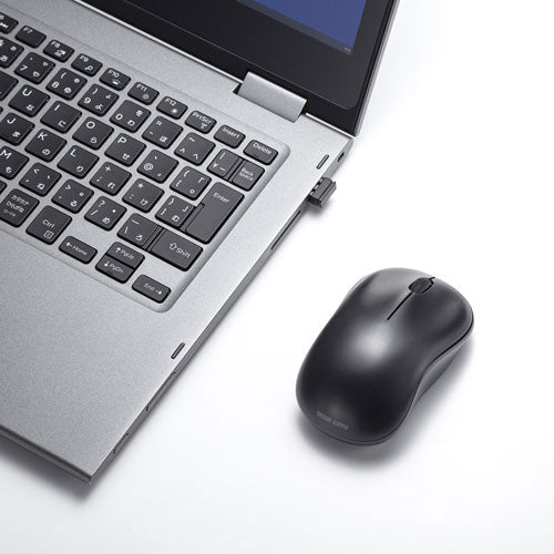 【5個セット】 サンワサプライ ワイヤレスブルーLEDマウス MA-WB312BKX5