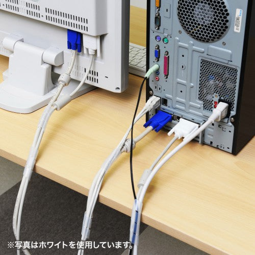 【5個セット】 サンワサプライ ケーブルタイ(スパイラル) CA-SP12BKNX5