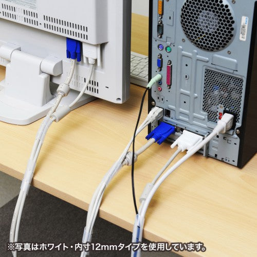 【10個セット】 サンワサプライ ケーブルタイ(スパイラル) CA-SP4BKN2X10