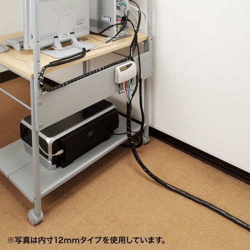 【10個セット】 サンワサプライ ケーブルタイ(スパイラル) CA-SP4BKN2X10