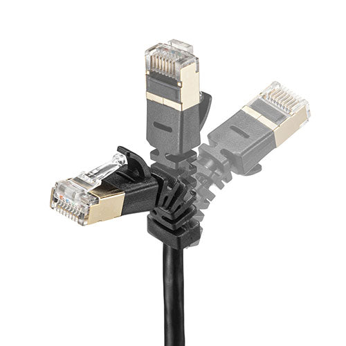 【5個セット】 サンワサプライ 4方向固定CAT6A STP LANケーブル KB-T6ASYL-002BKX5