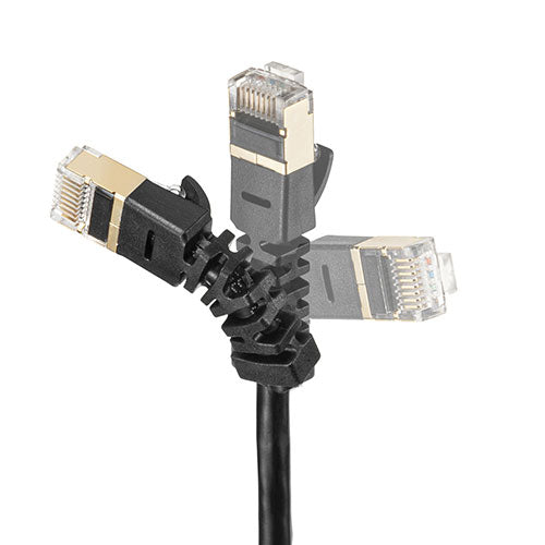 【5個セット】 サンワサプライ 4方向固定CAT6A STP LANケーブル KB-T6ASYL-005BKX5
