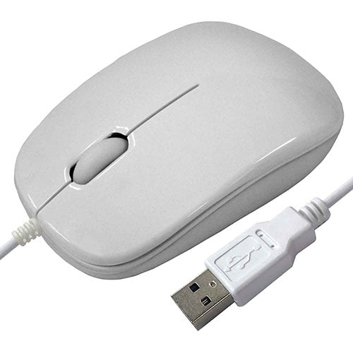 【10個セット】 HIDISC 有線マウス ホワイト HDM-2106WHX10
