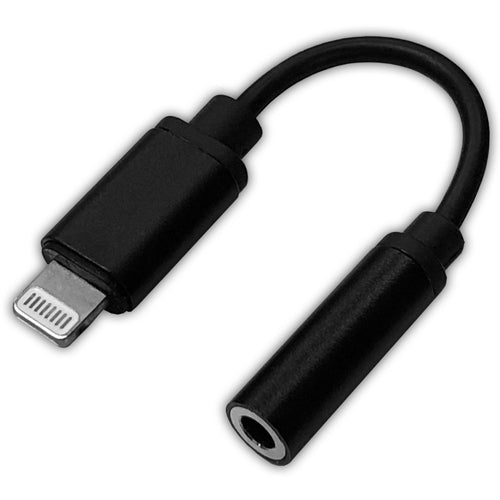 【5個セット】 HIDISC Audio Adapter with Lightning 3.5mm ピンプラグオーディオアダプタ ブラック HD-LHAABKX5