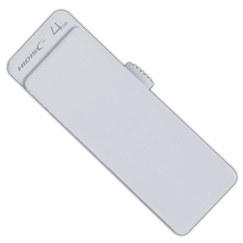 【10個セット】 HIDISC USB 2.0 フラッシュドライブ 4GB 白 スライド式 HDUF127S4G2X10