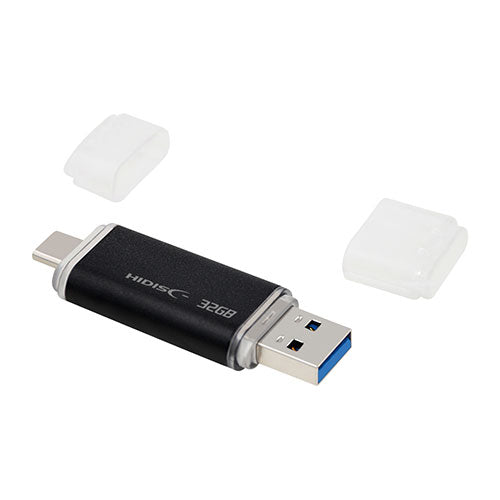 【5個セット】 HIDISC USB3.2 Gen2 Type-C &Type-A搭載 フラッシュドライブ 32GB キャップ式 HDUF136C32G3CX5