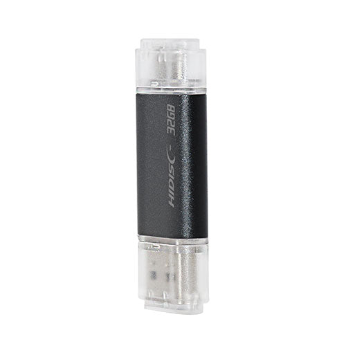 【5個セット】 HIDISC USB3.2 Gen2 Type-C &Type-A搭載 フラッシュドライブ 32GB キャップ式 HDUF136C32G3CX5