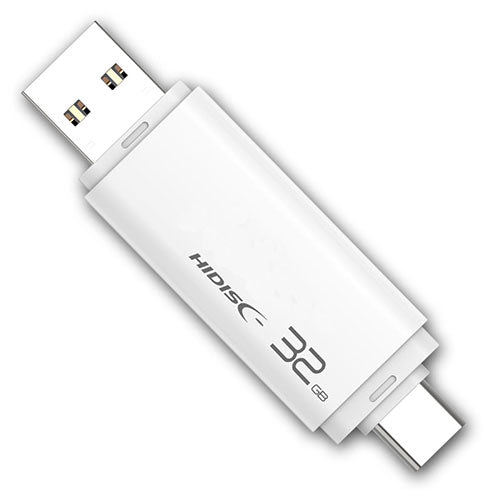 【5個セット】 HIDISC USB3.2 Gen2 Type-C &Type-A搭載 フラッシュドライブ 32GB キャップ式 HDUF134C32G3CX5