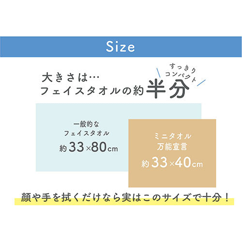 【2枚組×5セット】 本多タオル ミニタオル万能宣言 おぼろタオル ハンドタオル ガーリー系 BN-GIRX5
