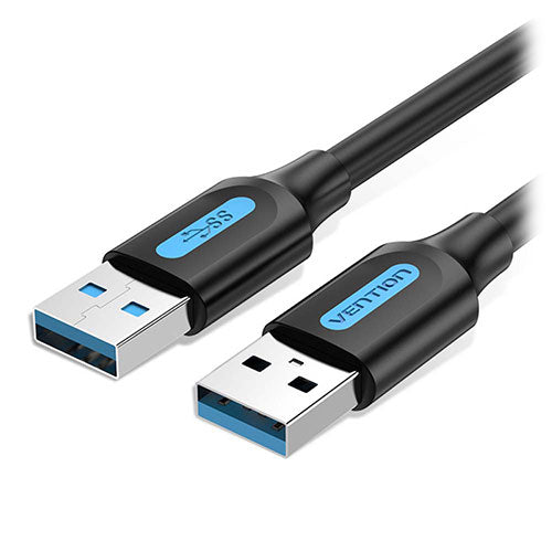 【10個セット】 VENTION USB 3.0 A Male to A Male ケーブル 1m Black PVC Type CO-7385X10
