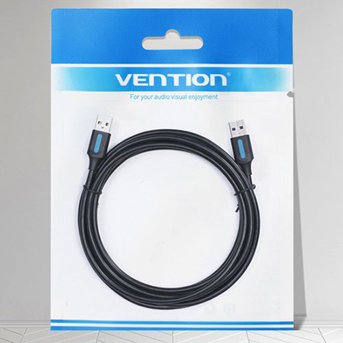 【5個セット】 VENTION USB 3.0 A Male to A Male ケーブル 3m Black PVC Type CO-7415X5