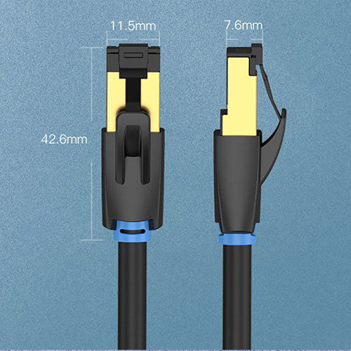 【10個セット】 VENTION Cat.8 SSTP LANケーブル 0.5m Black IK-8900X10