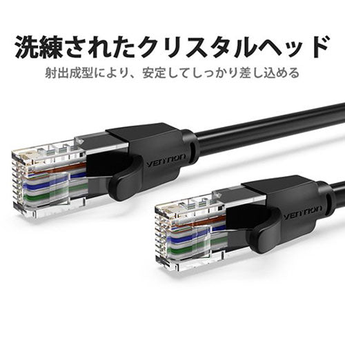 【20個セット】 VENTION Cat.6 UTP LANケーブル 1.5m Black IB-4816X20