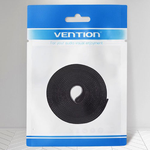【10個セット】 VENTION ケーブルタイ 面ファスナータイプ 3m Black KA-9446X10