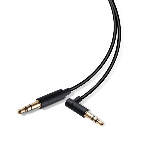 5個セット エレコム AUXケーブル φ3.5オス-φ3.5オス(L字) スリム 1.0m ブラック AX-35ML10BKX5