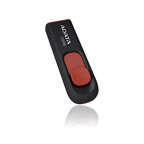 ADATA USBメモリ 64GB USB2.0 スライド式 ブラック AC008-64G-RKD