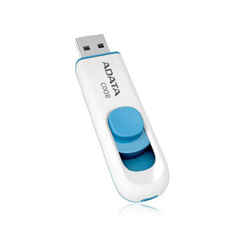 ADATA USBメモリ 32GB USB2.0 スライド式 ホワイト AC008-32G-RWE
