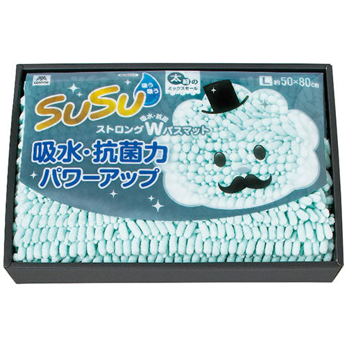 SUSU バスマットL ブルー 6116-058