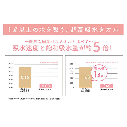 本多タオル バスタオル大好き宣言 おぼろタオル エメラルドグリーン DS