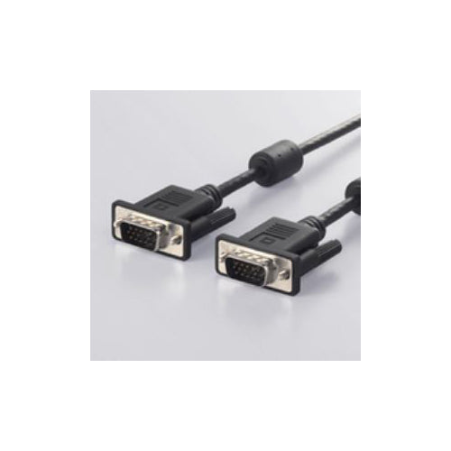 BUFFALO バッファロー ディスプレイケーブル極細 DB15/DB15 コア付 黒 10m BSDCV100BK