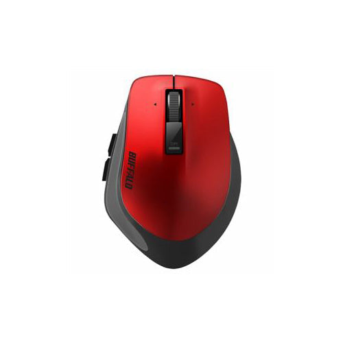 BUFFALO バッファロー BSMBW500MRD Premium Fitマウス 無線/BlueLED光学式/静音/5ボタン/横スクロール/Mサイズ レッド