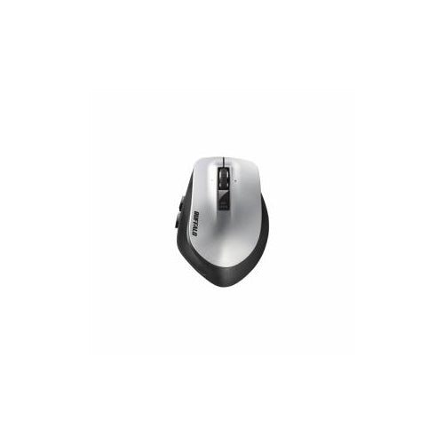 BUFFALO バッファロー BSMLW500MSV Premium Fitマウス 無線/レーザー式/静音/5ボタン/横スクロール/Mサイズ/シルバー