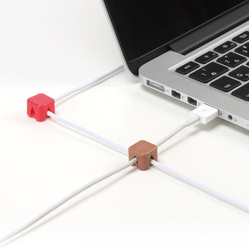 ミヨシ ケーブルホルダー キューブ型 Sサイズ レッド、ブラウン、オレンジ CM-CHCS/AS2