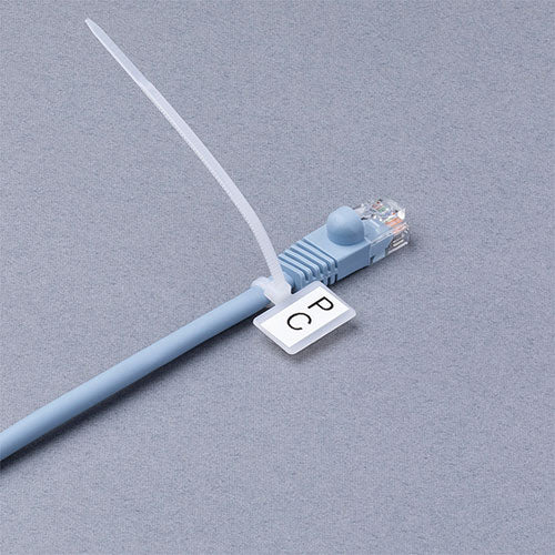 ミヨシ マーカータイ 2.5X100 20本 白 表示シール付 CW-MT100/WH